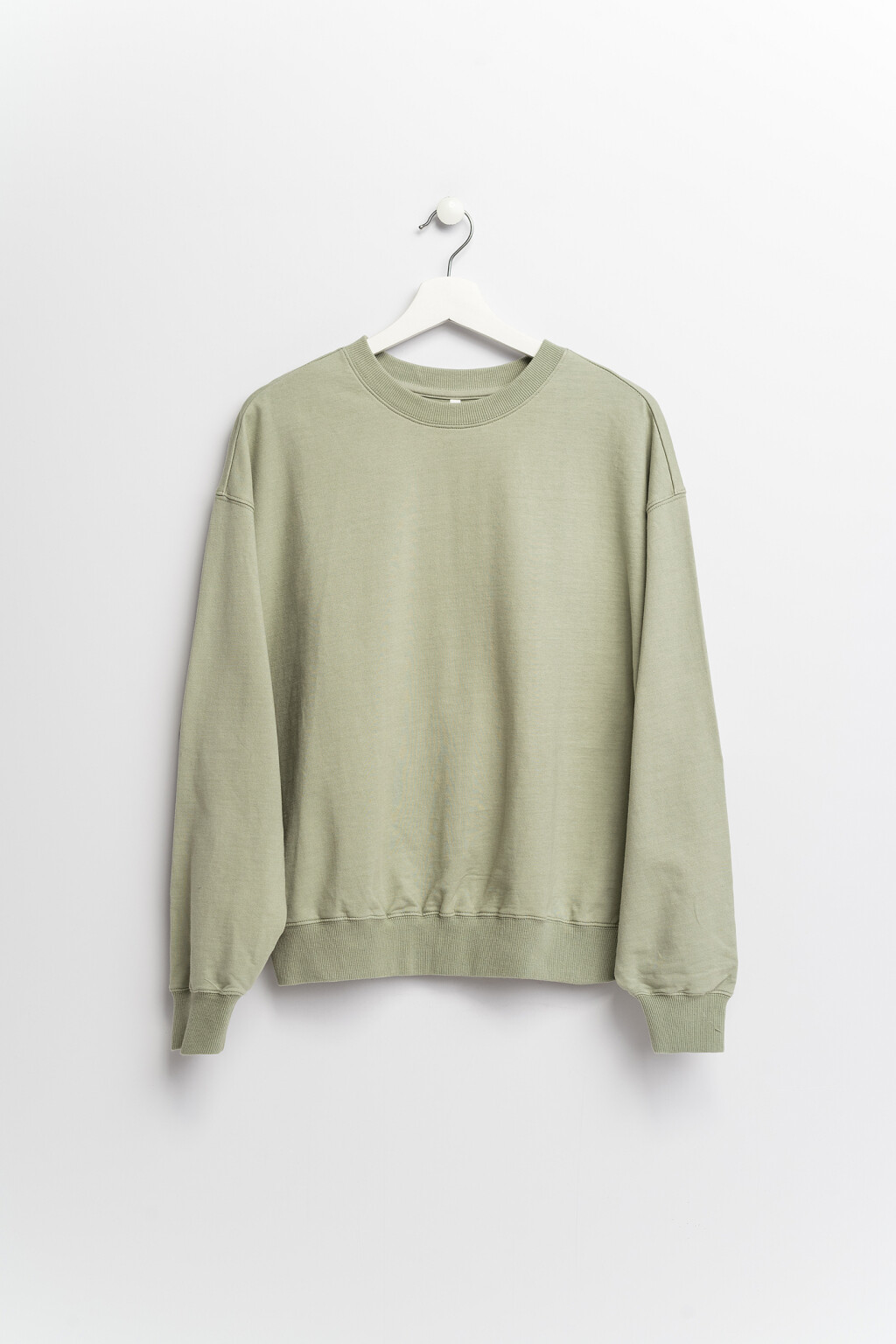 Свитшот хлопковый oversize - цвет зеленый - 1