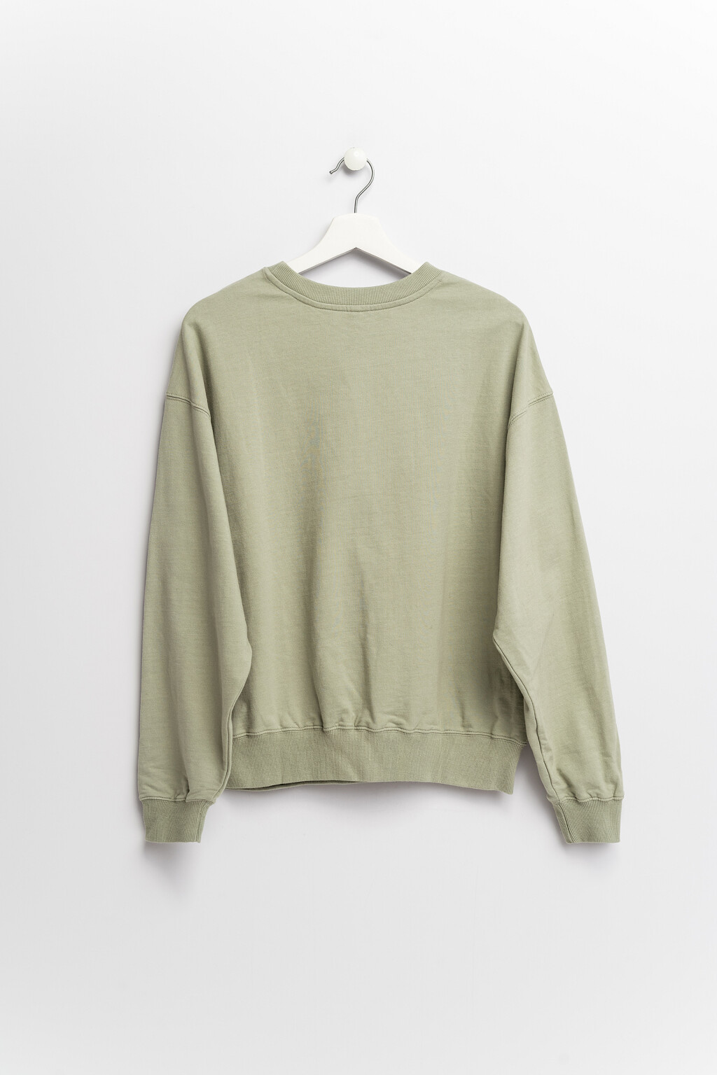 Свитшот хлопковый oversize - цвет зеленый - 2