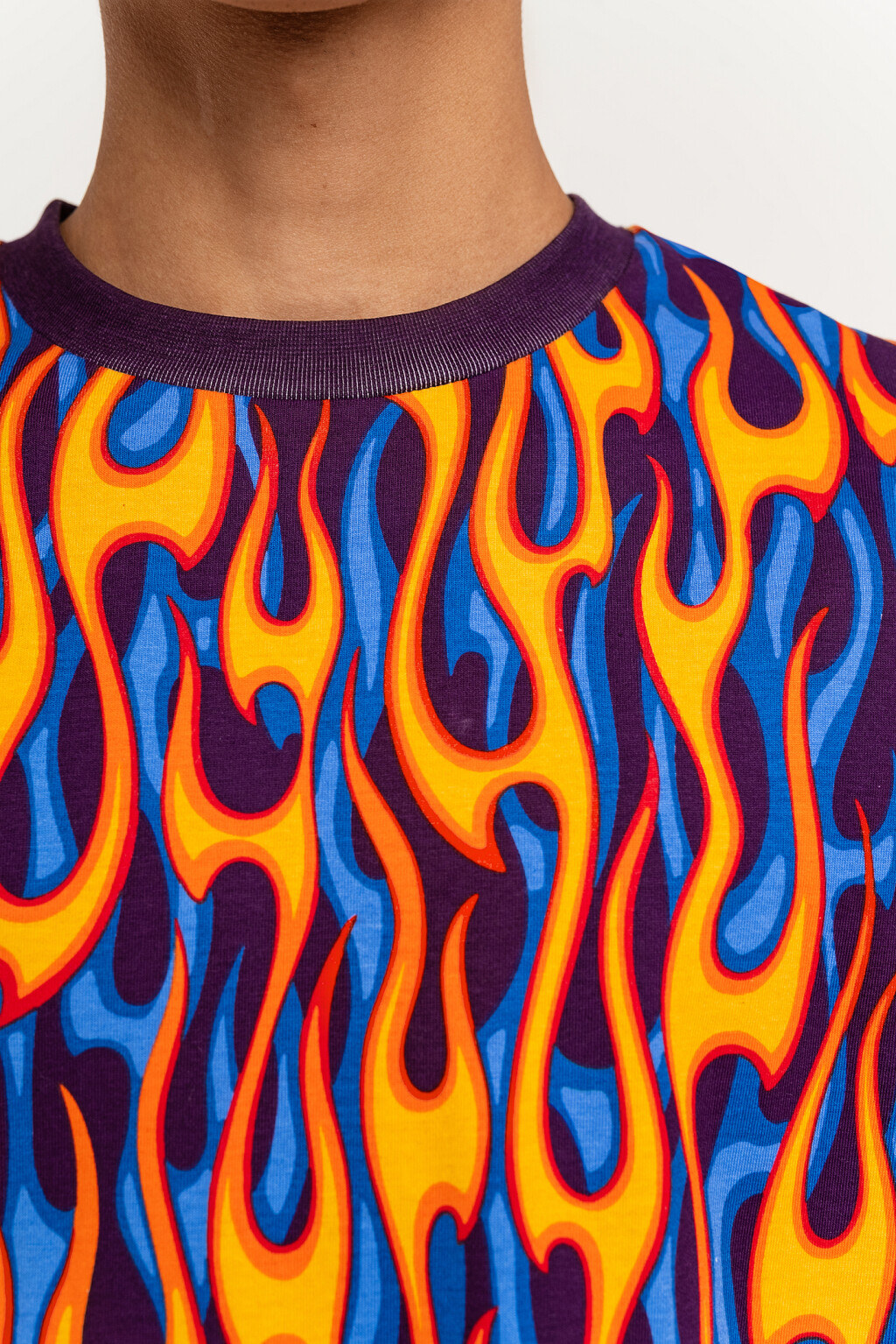 Футболка хлопковая oversize с ярким принтом - цвет белый - 3