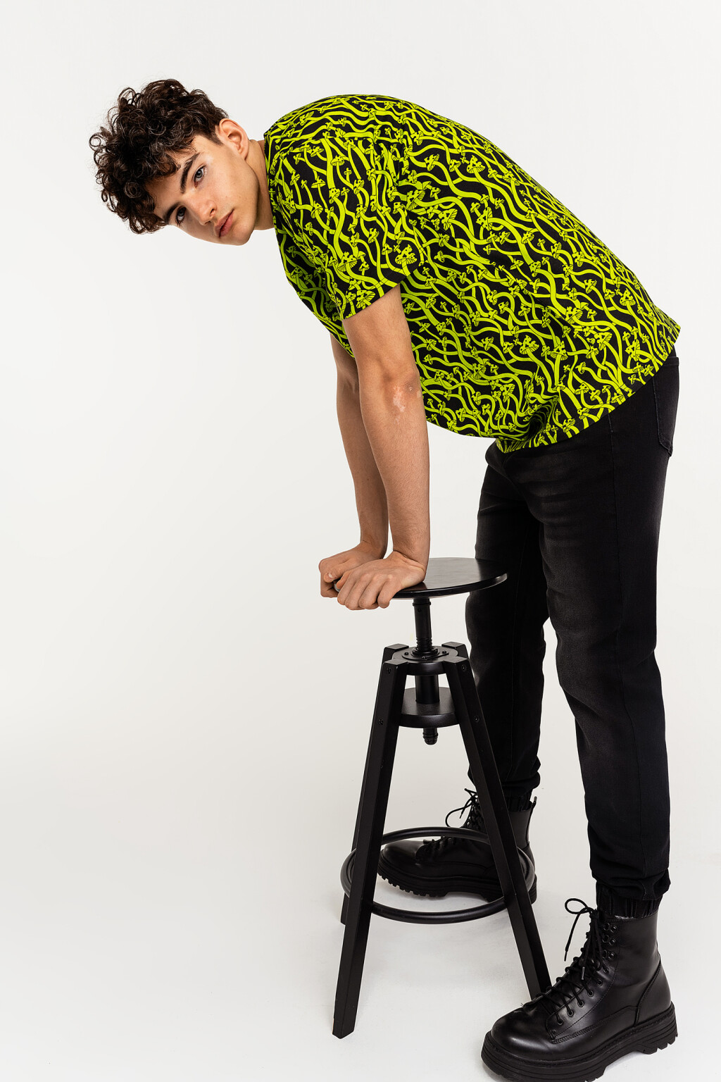 Джинсы-джоггеры с пятью карманами - цвет черный - 1