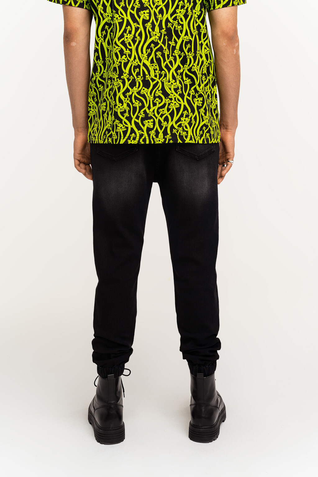 Джинсы-джоггеры с пятью карманами - цвет черный - 6