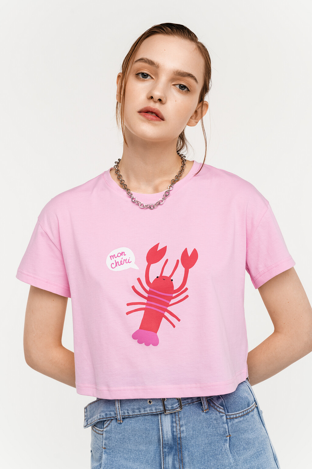 футболка женская - цвет розовый - 2