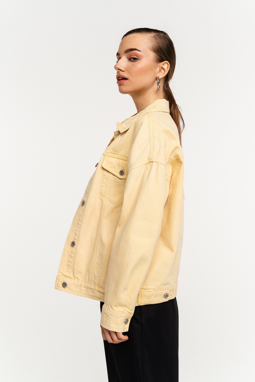 жакет джинсовый женский - цвет желтый - 6