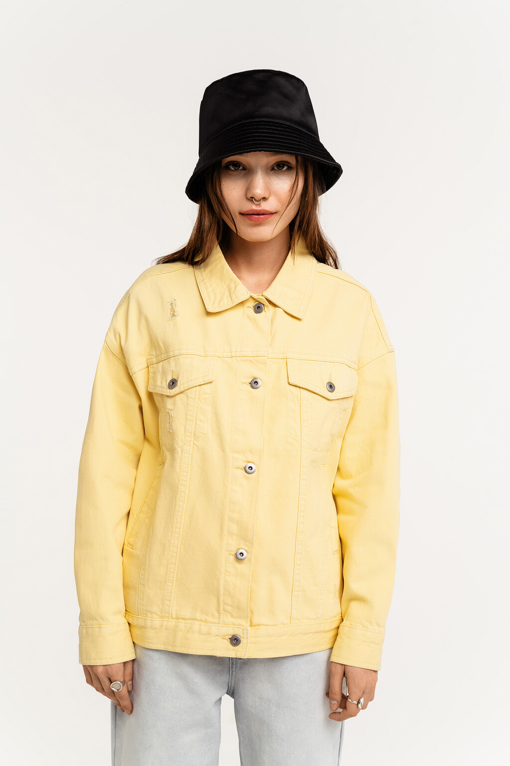 жакет джинсовый женский - цвет желтый - 2