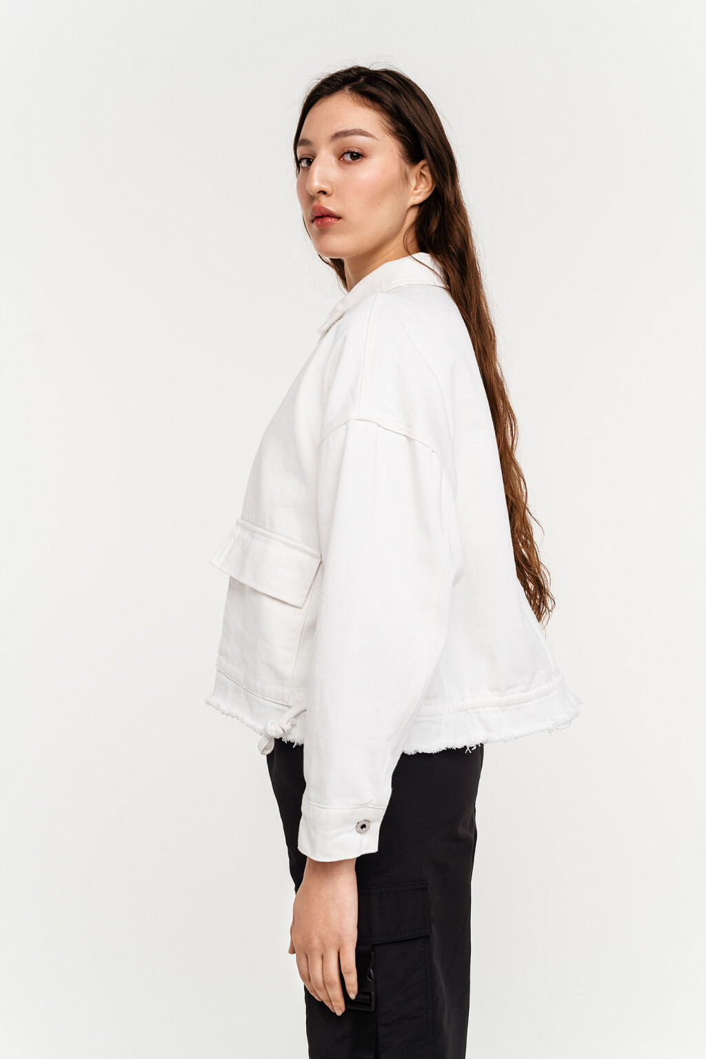 куртка джинсовая женская - цвет белый - 3