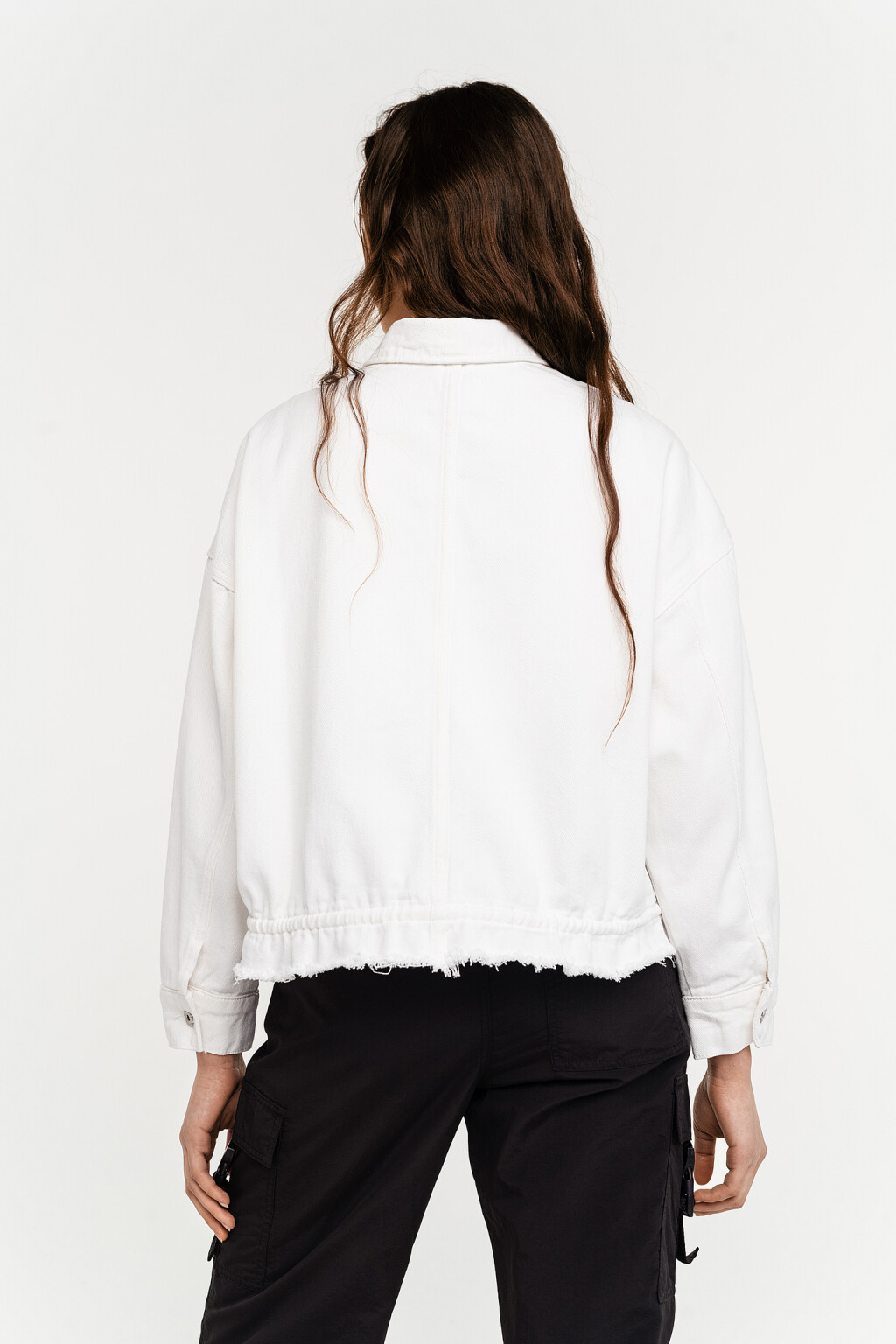 куртка джинсовая женская - цвет белый - 4