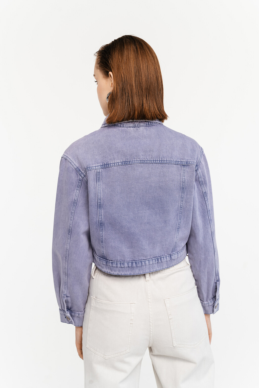 жакет джинсовый женский - цвет фиолетовый - 4
