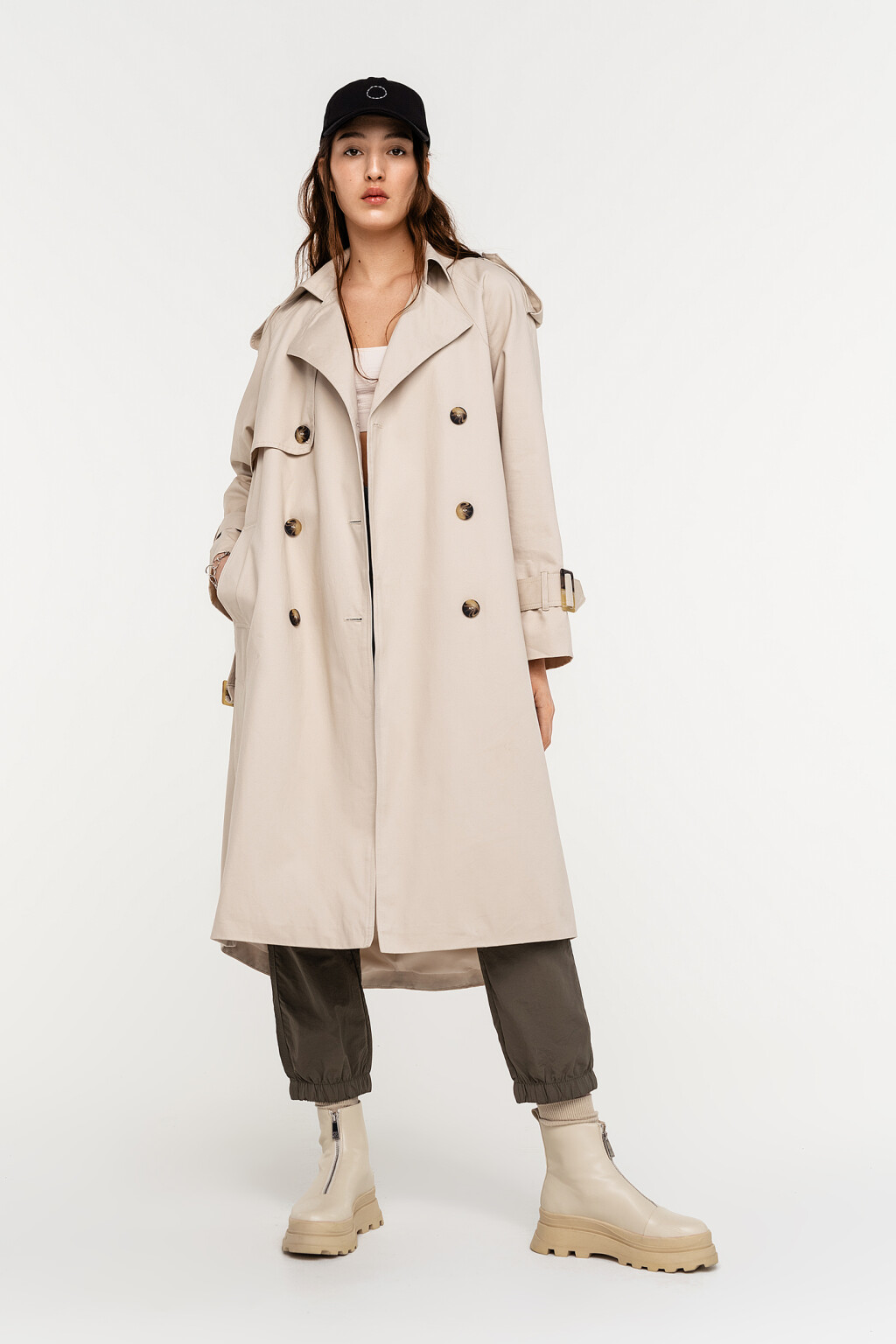 плащ женский - цвет бежевый - 1
