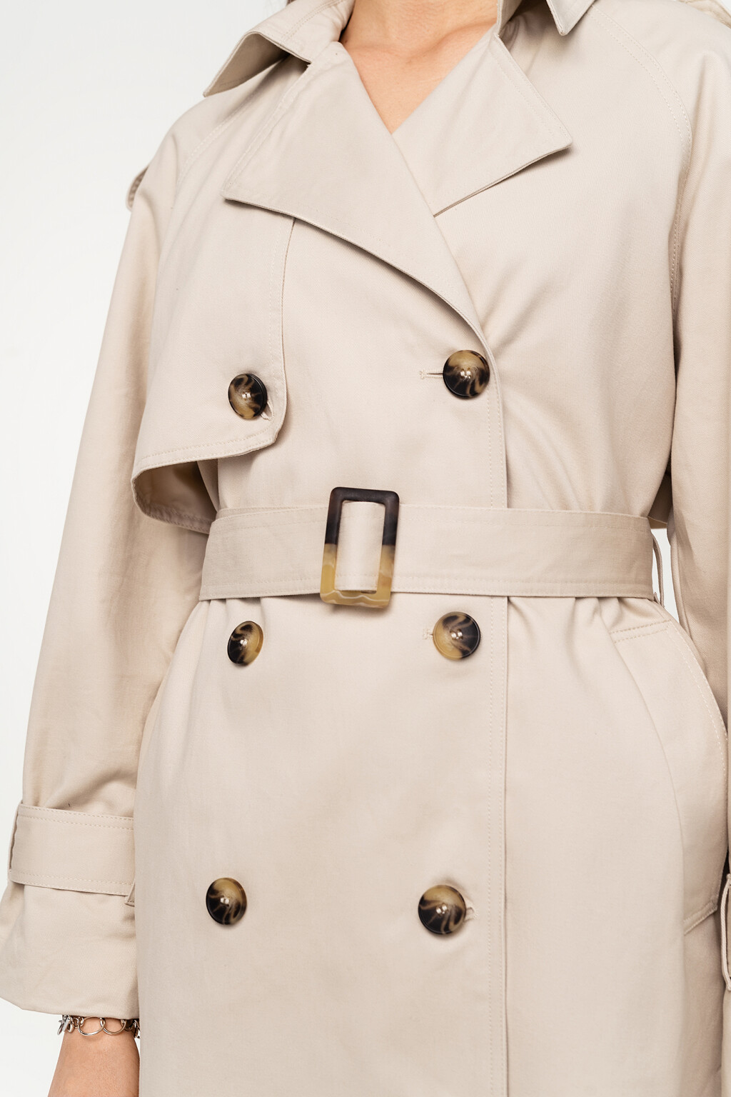 плащ женский - цвет бежевый - 5