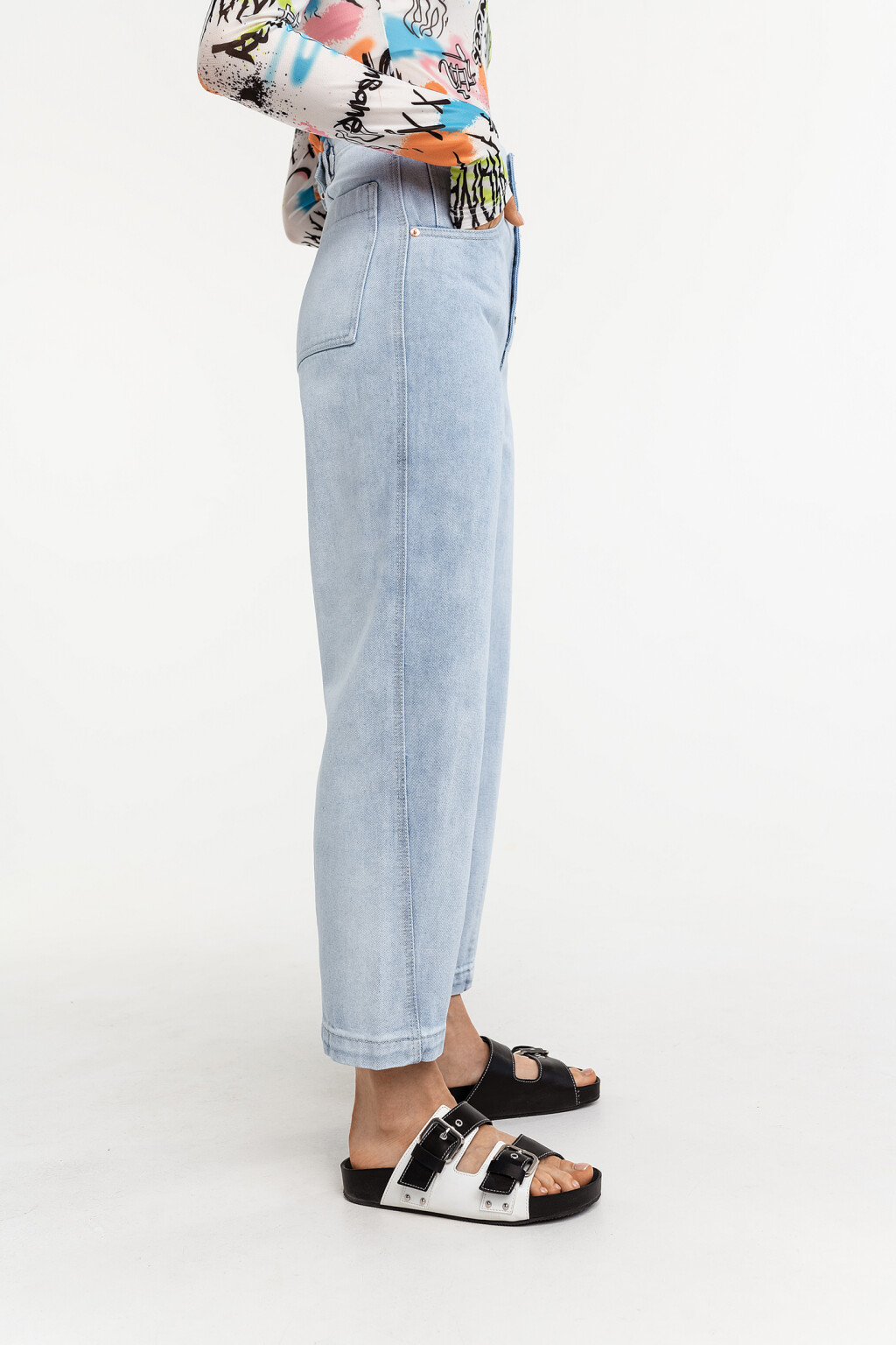 брюки джинсовые женские - цвет голубой - 3