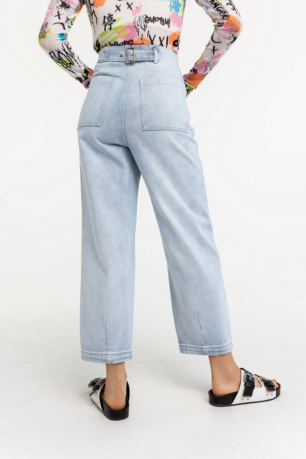 брюки джинсовые женские - цвет голубой - 4