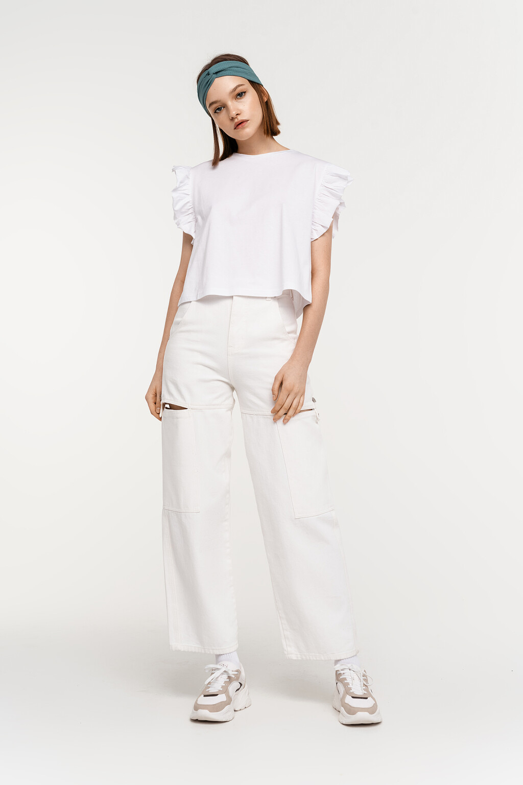 блузка женская - цвет белый - 1