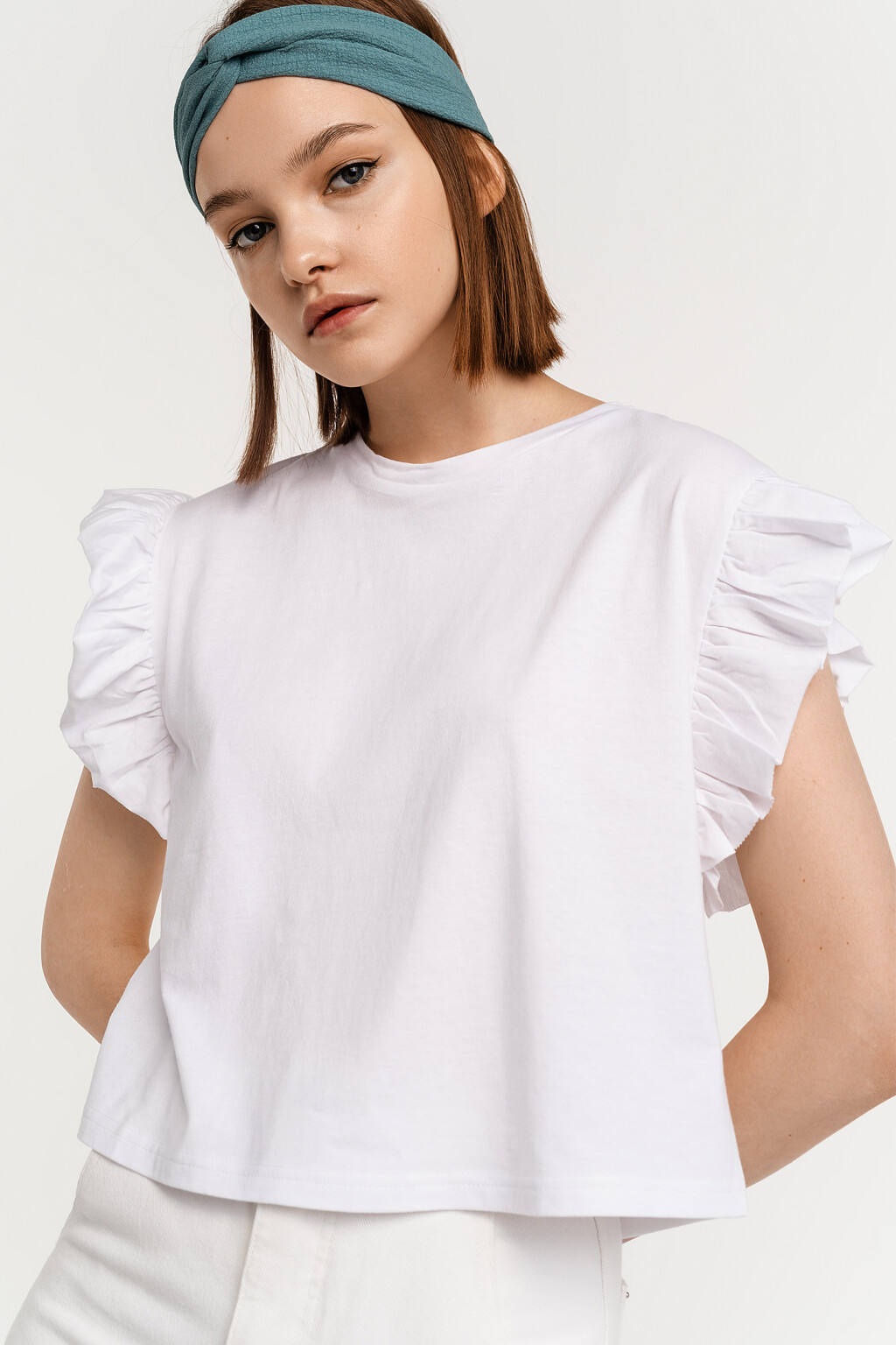 блузка женская - цвет белый - 2