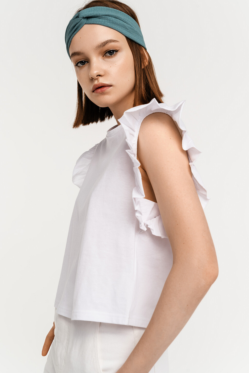 блузка женская - цвет белый - 3