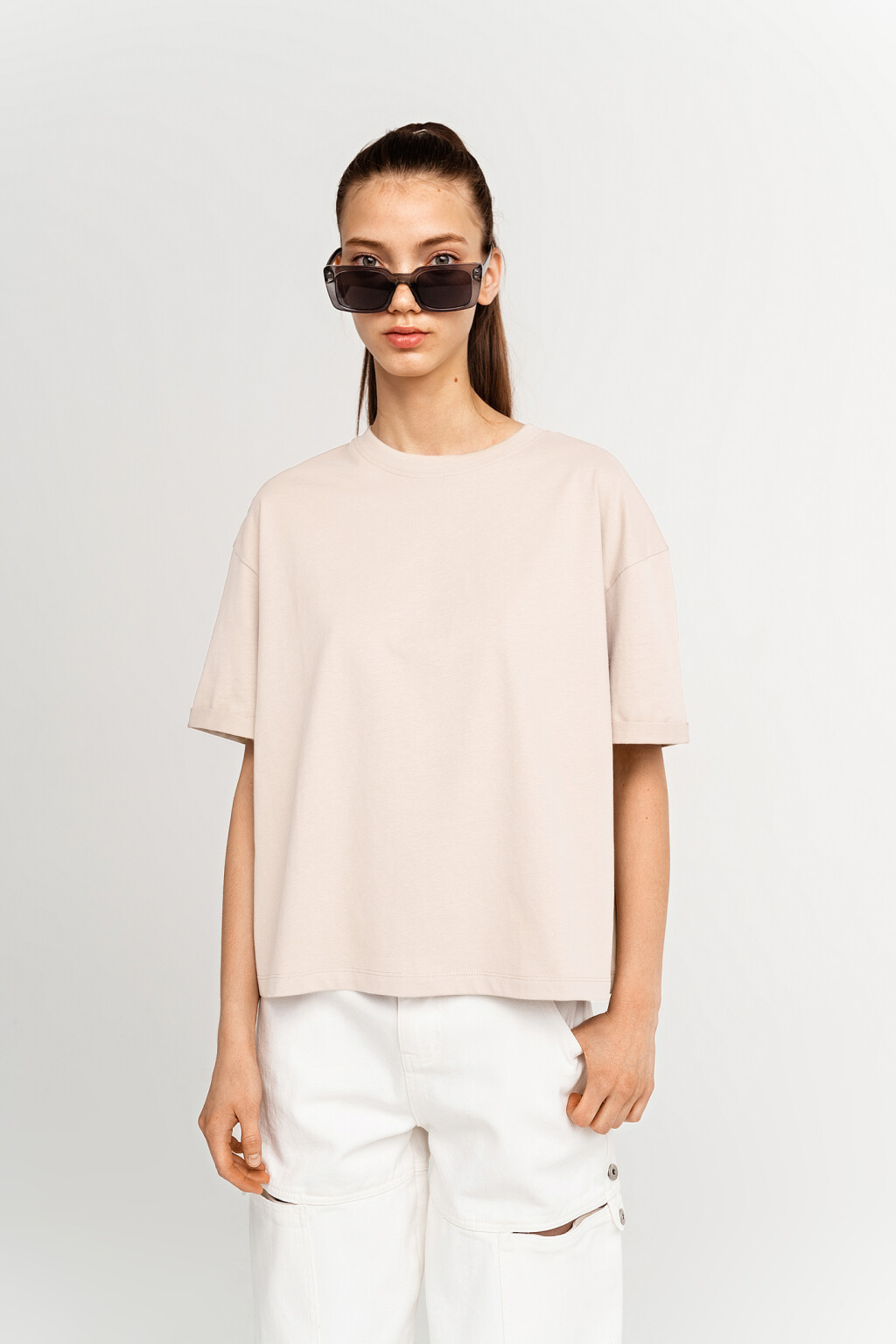 футболка женская - цвет бежевый - 2