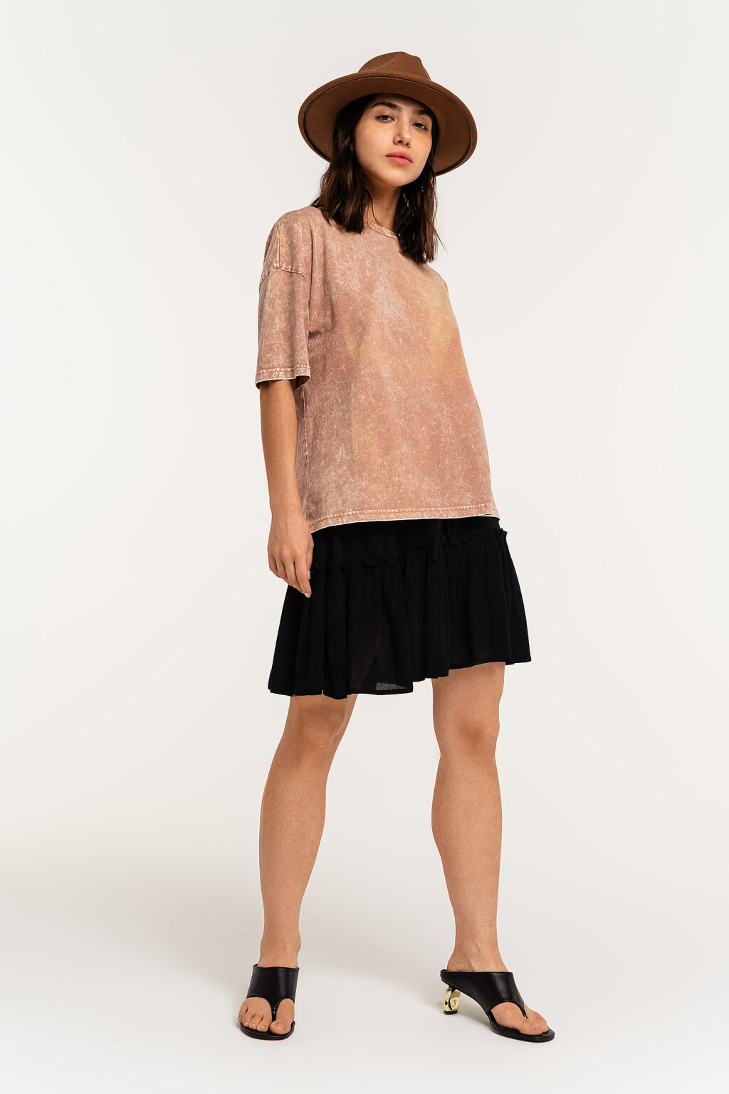 футболка женская - цвет коричневый - 1