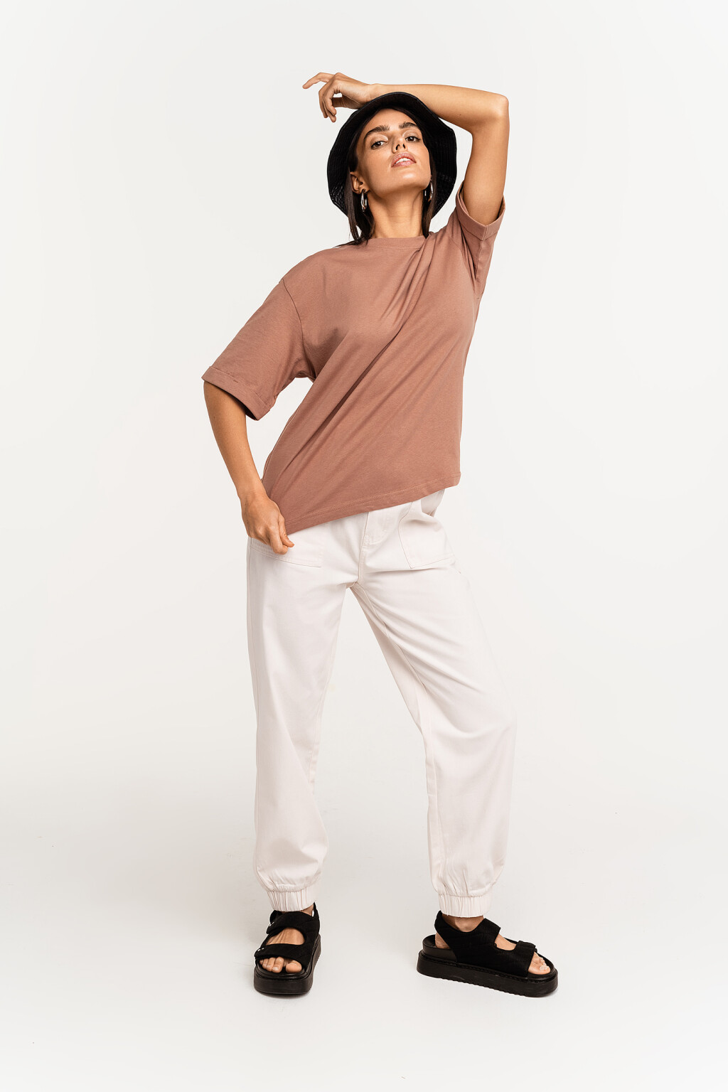 футболка женская - цвет коричневый - 1