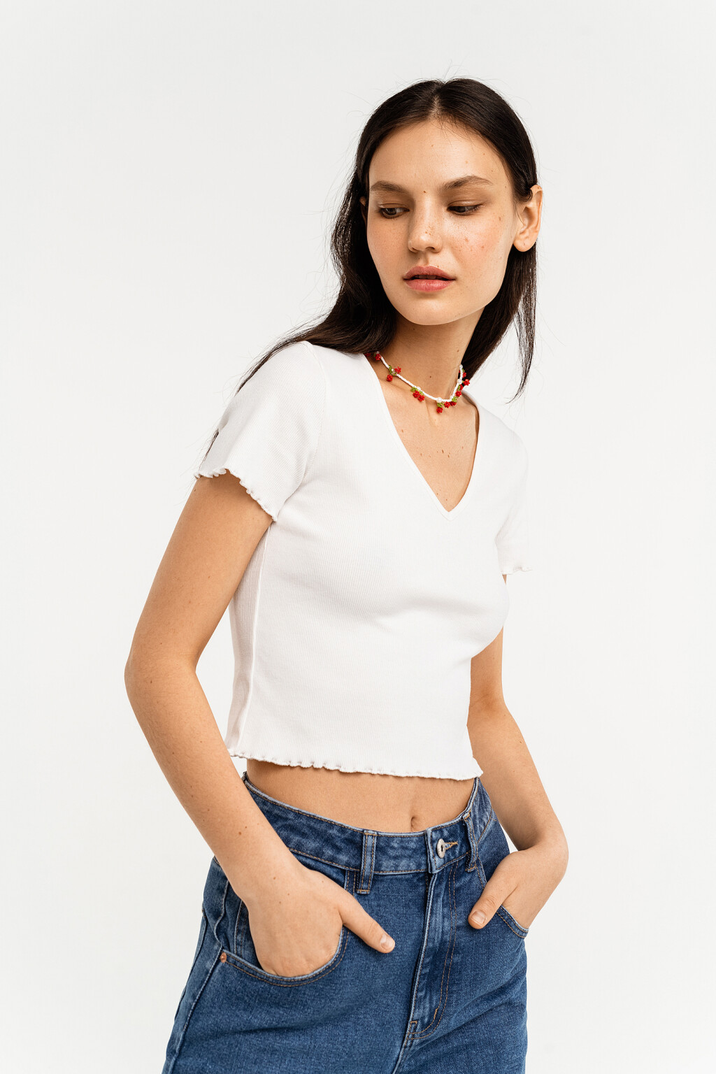 футболка женская - цвет белый - 2