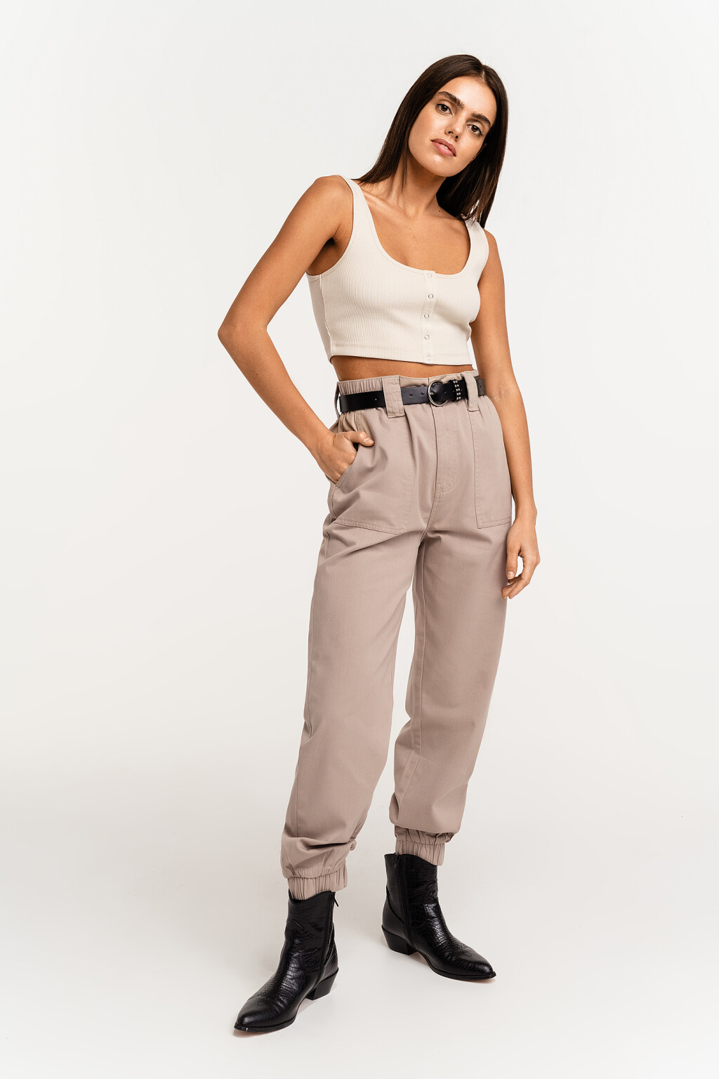 блузка женская - цвет бежевый - 1