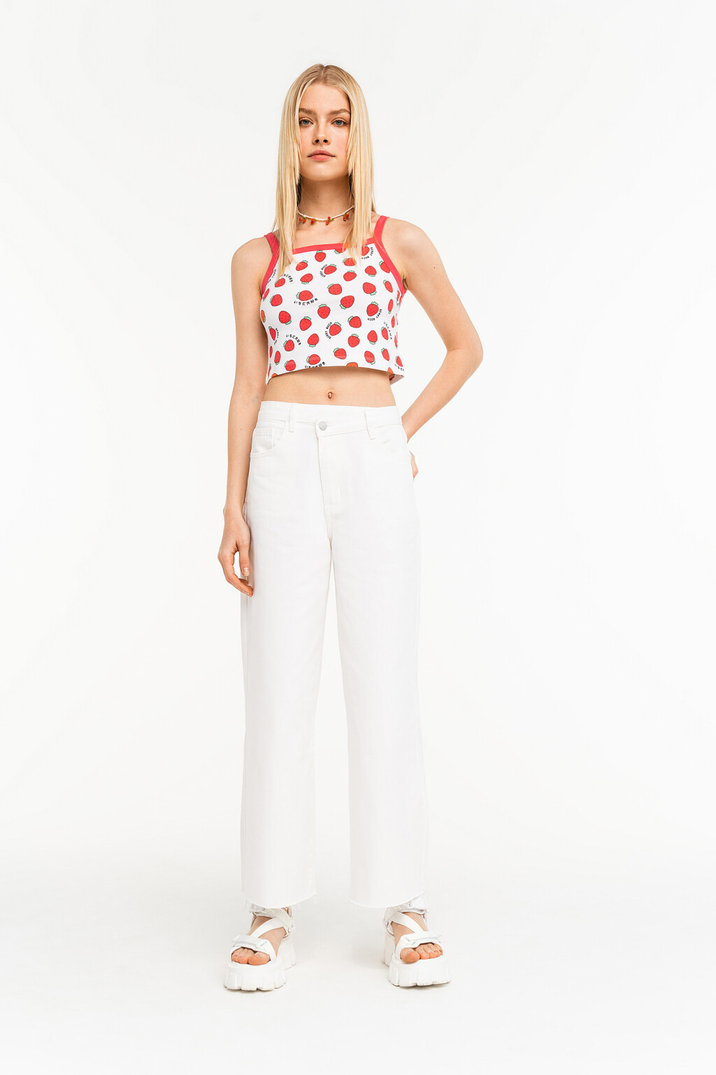 майка женская - цвет белый - 1