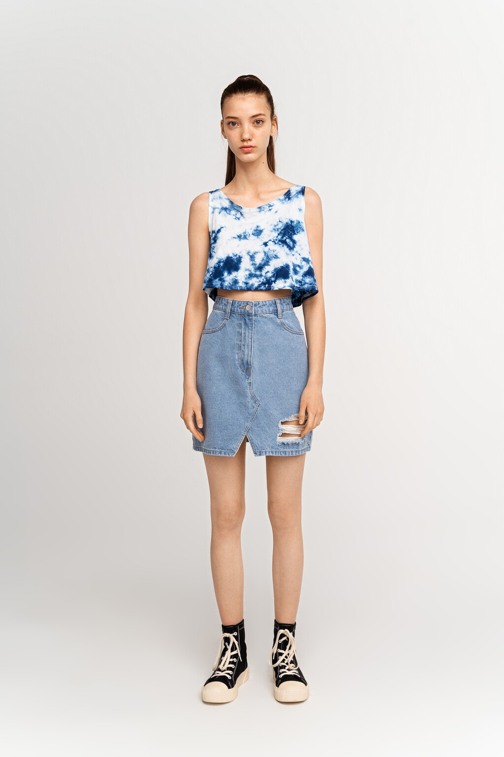 юбка джинсовая женская - цвет голубой - 1