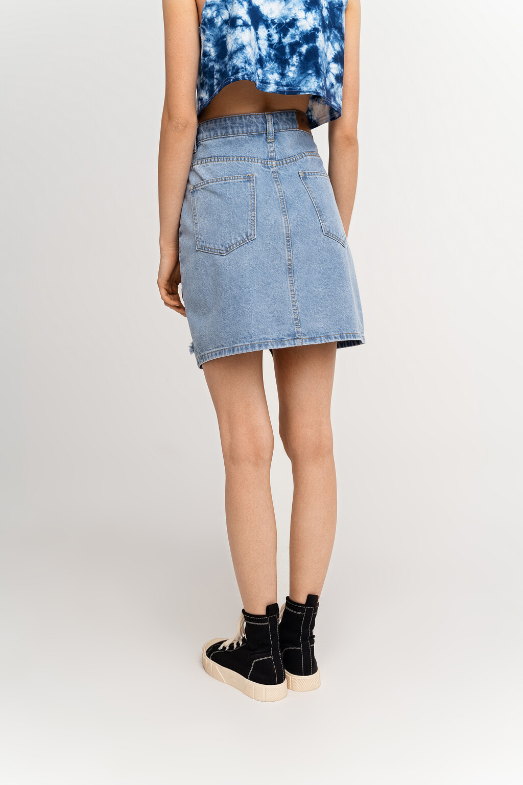 юбка джинсовая женская - цвет голубой - 4