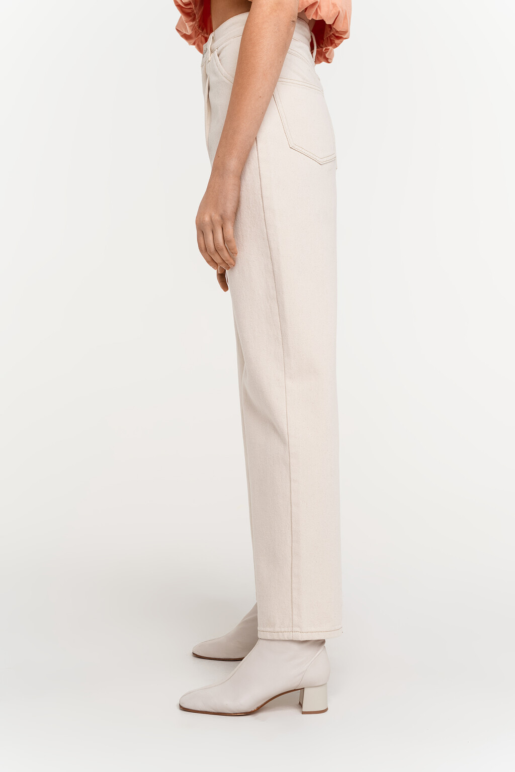 брюки джинсовые женские - цвет бежевый - 3