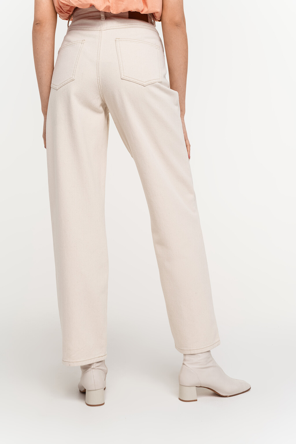 брюки джинсовые женские - цвет бежевый - 4
