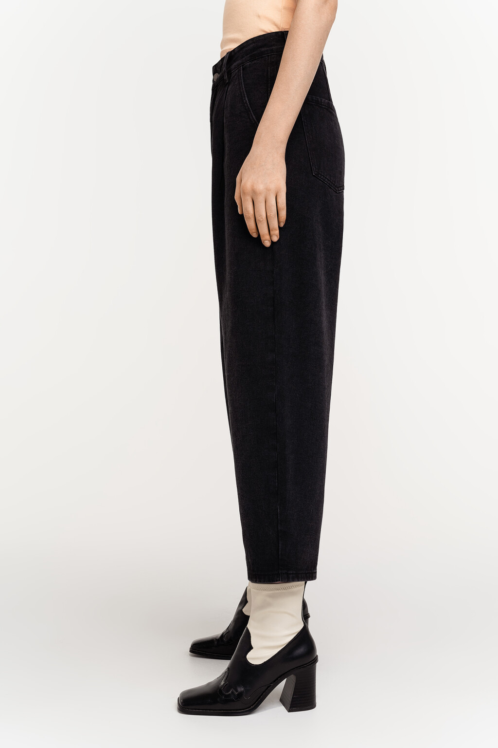 брюки джинсовые женские - цвет черный - 3