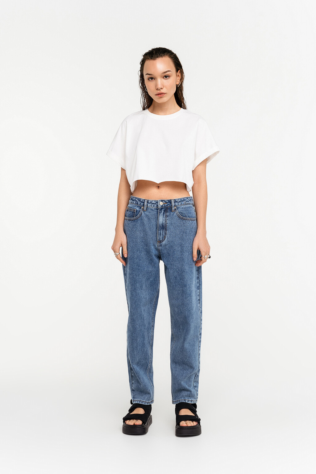 футболка женская - цвет белый - 1