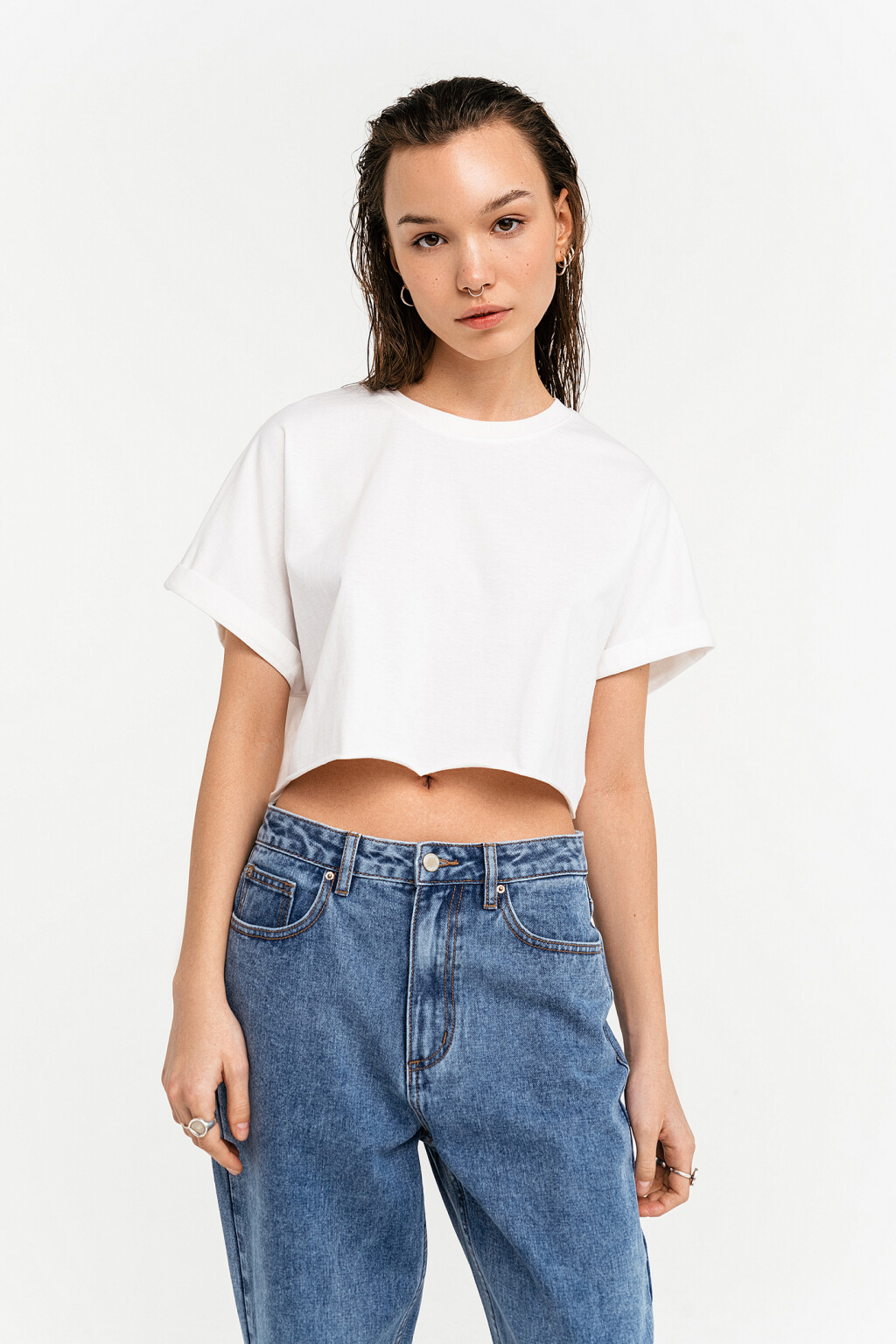 футболка женская - цвет белый - 2