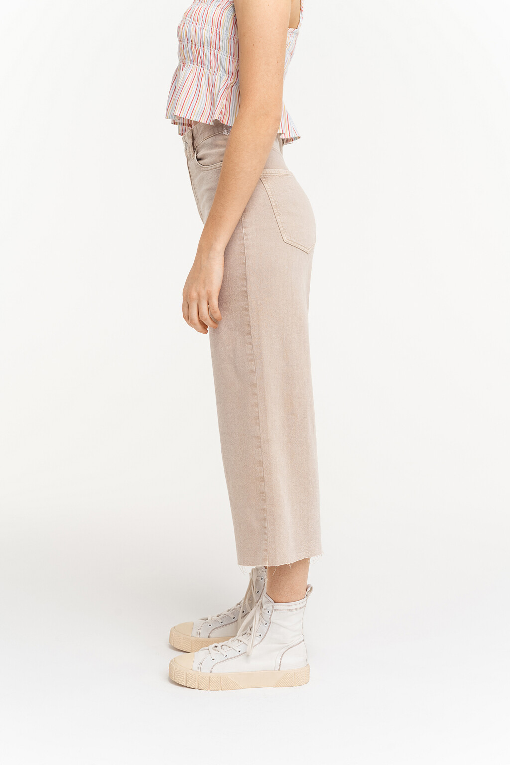 брюки джинсовые женские - цвет бежевый - 3