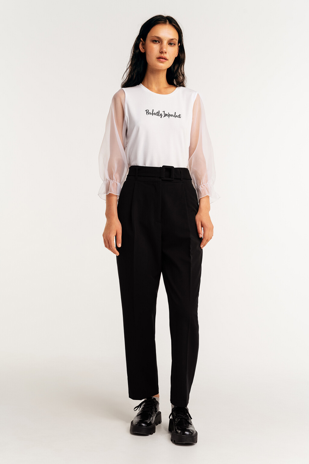 брюки женские - цвет черный - 1