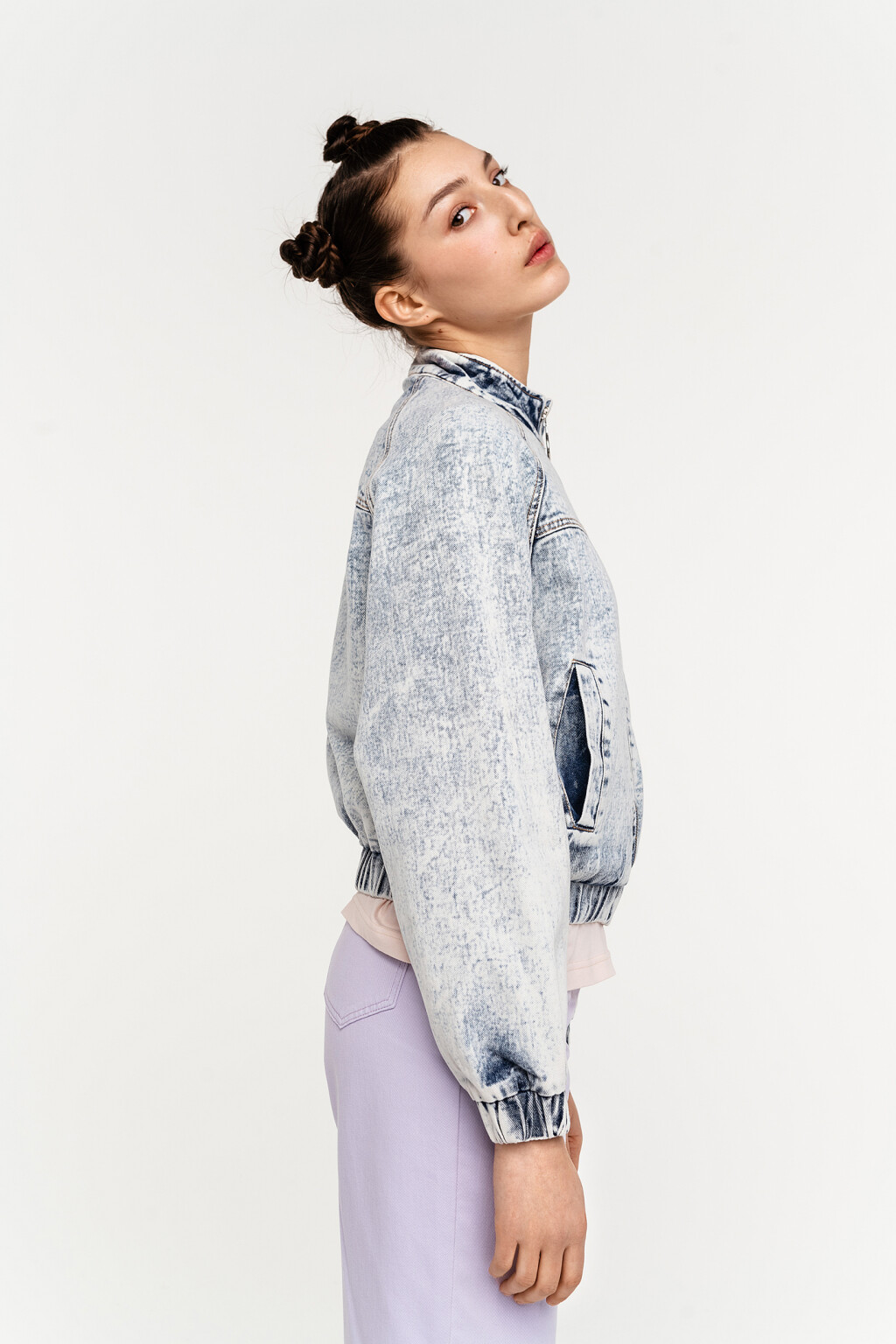 куртка джинсовая женская - цвет голубой - 3