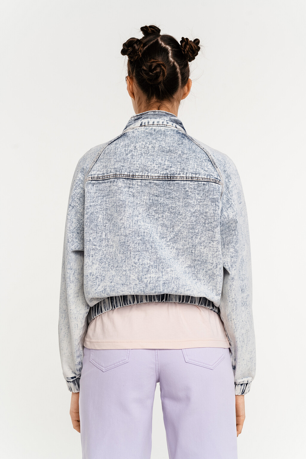 куртка джинсовая женская - цвет голубой - 4