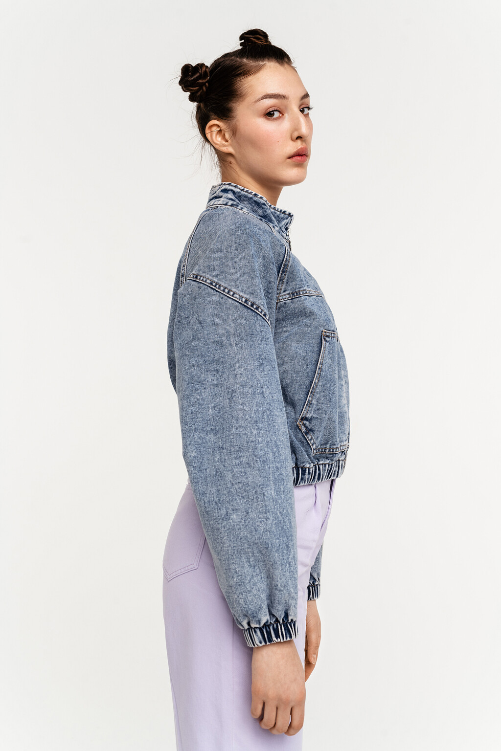 куртка джинсовая женская - цвет голубой - 3