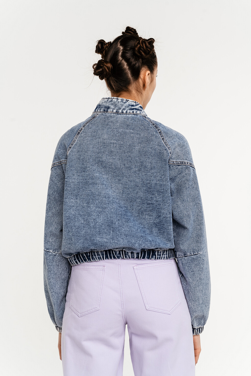 куртка джинсовая женская - цвет голубой - 4