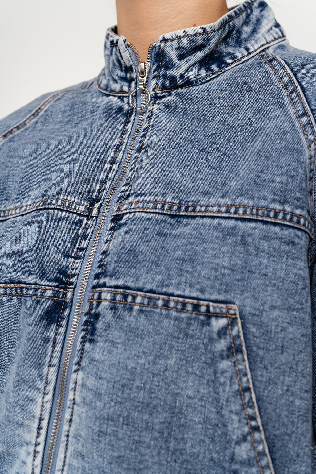 куртка джинсовая женская - цвет голубой - 5