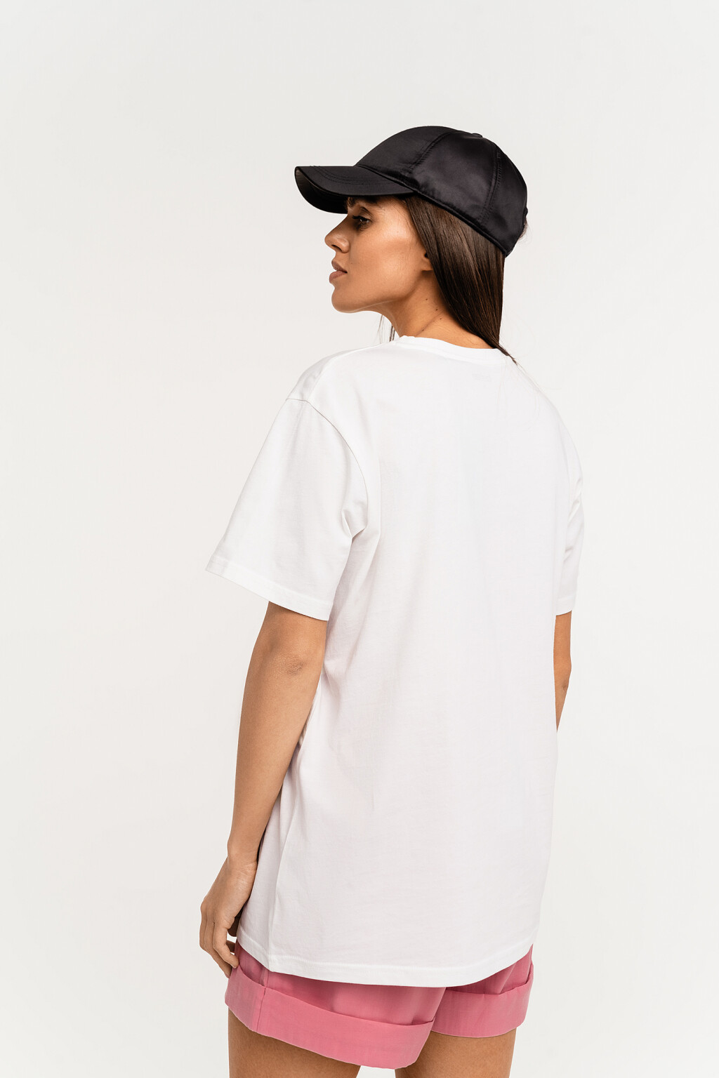 Футболка хлопковая oversize с котом - цвет белый - 4