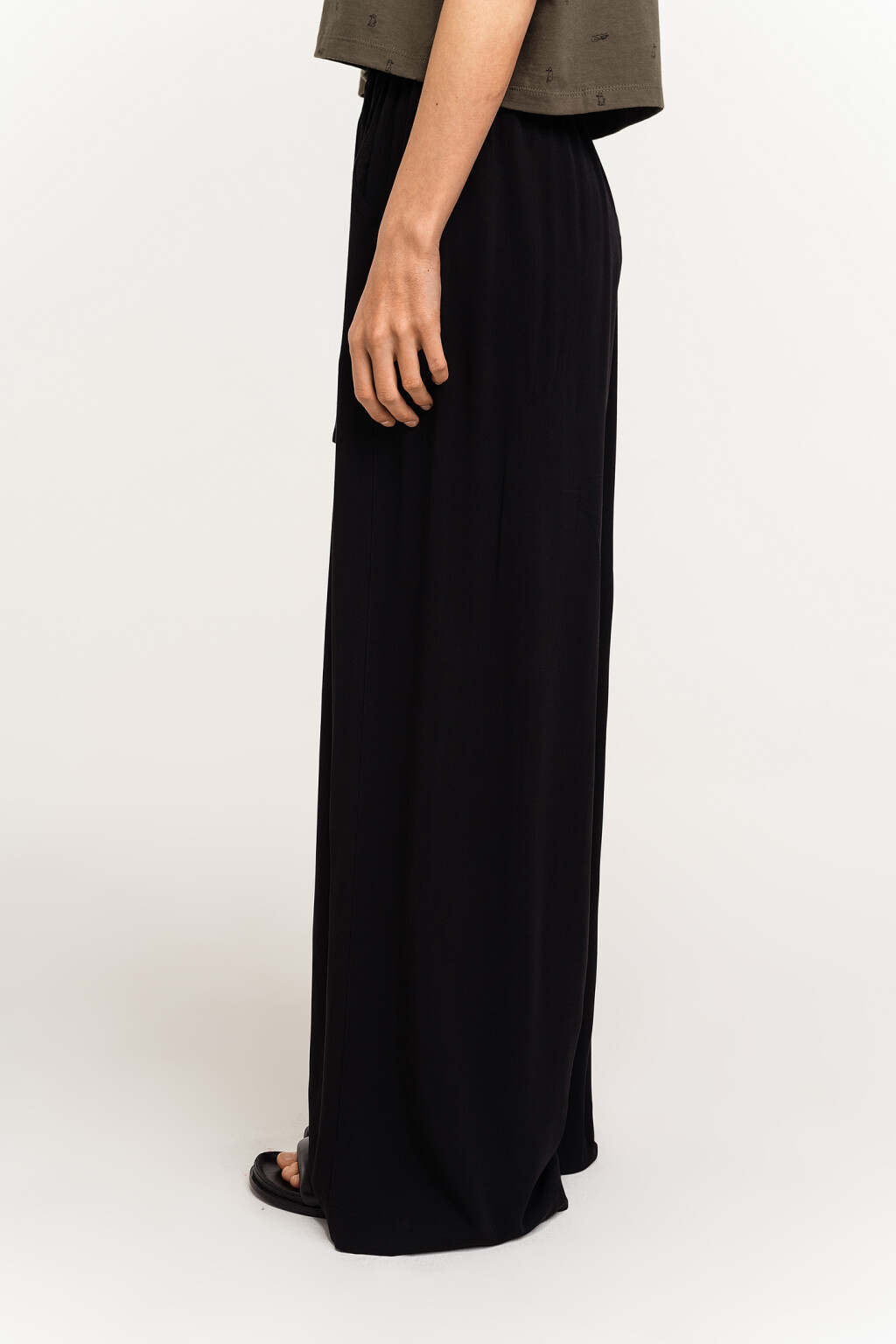 брюки женские - цвет черный - 2