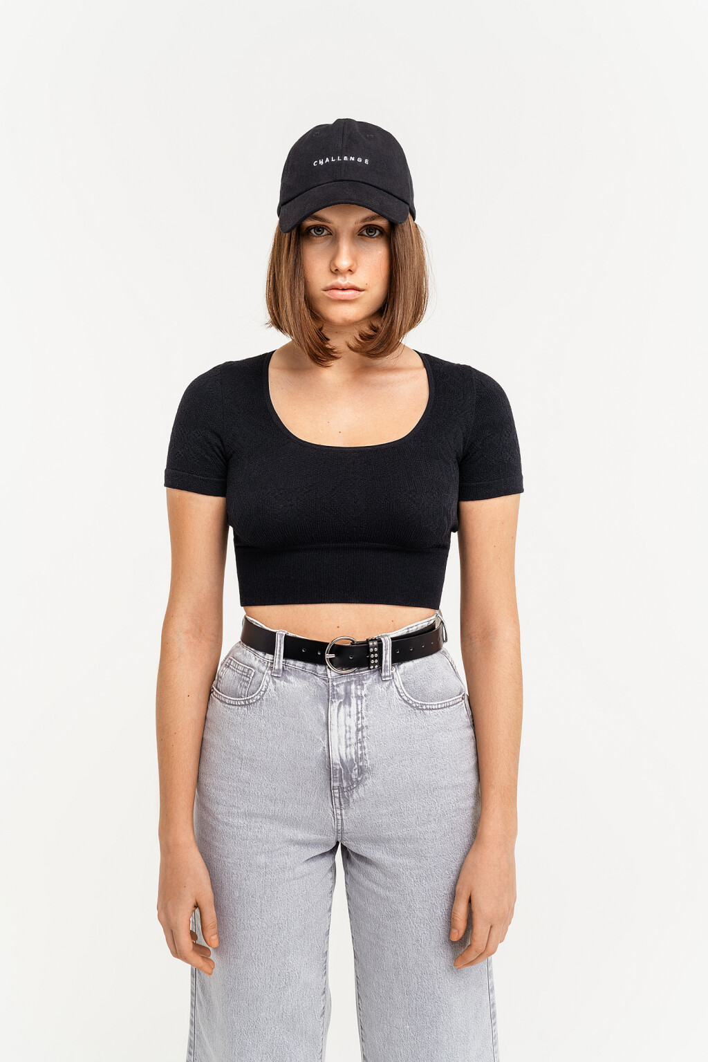 блузка женская - цвет черный - 2