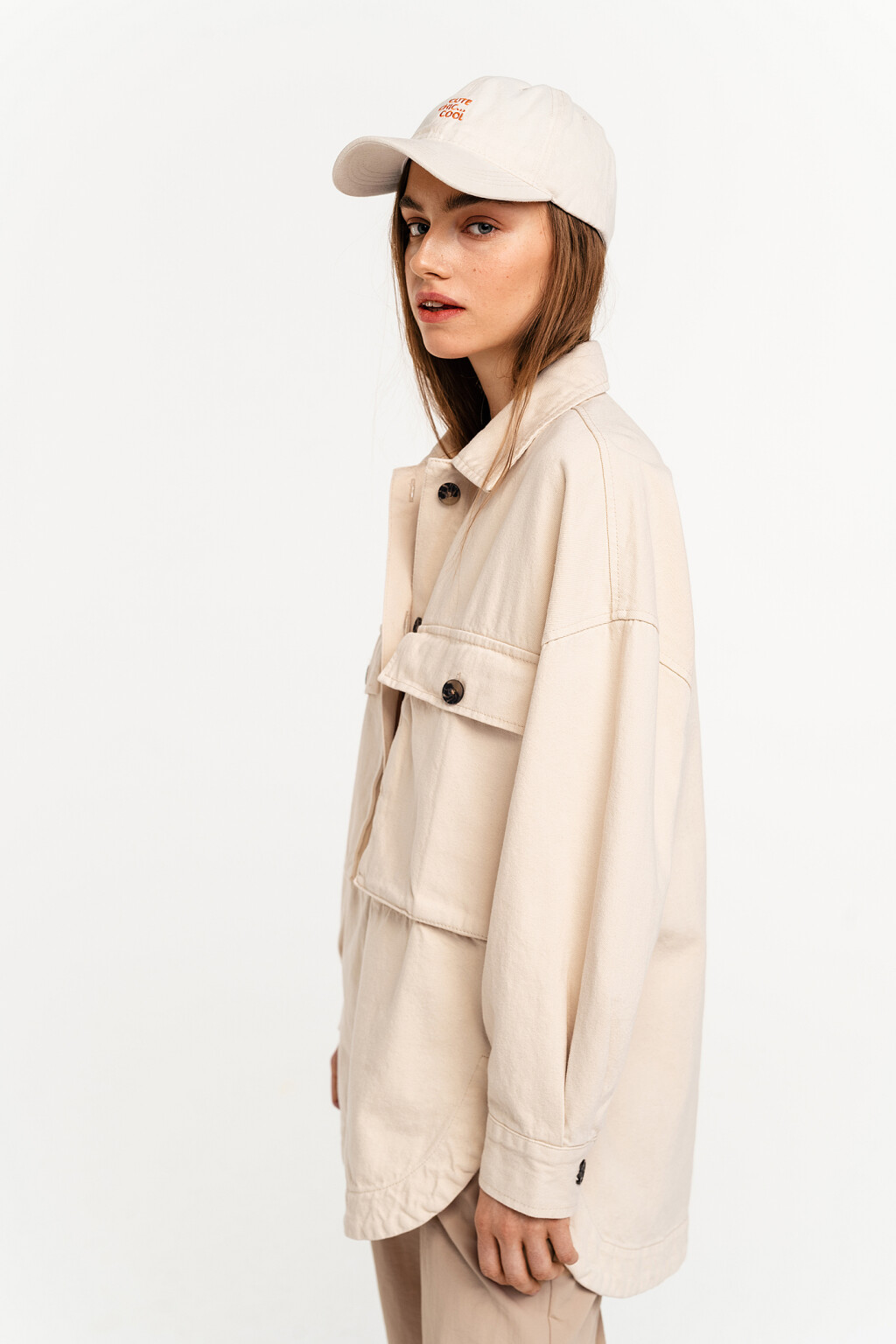 куртка джинсовая super oversize - цвет бежевый - 3