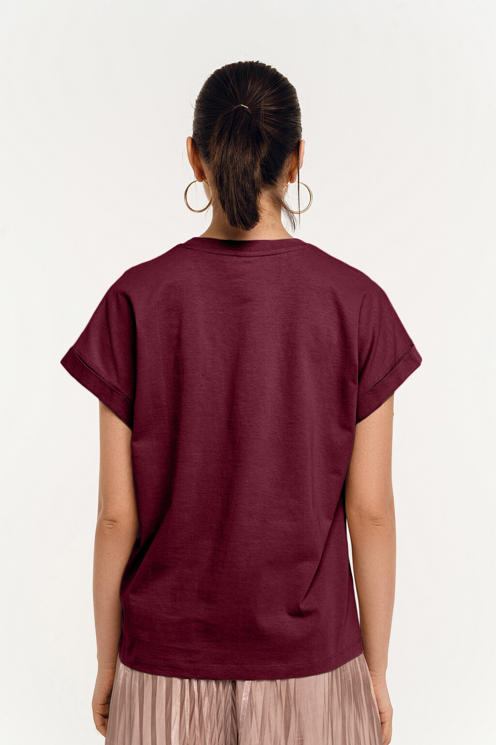 футболка женская - цвет бордовый - 4