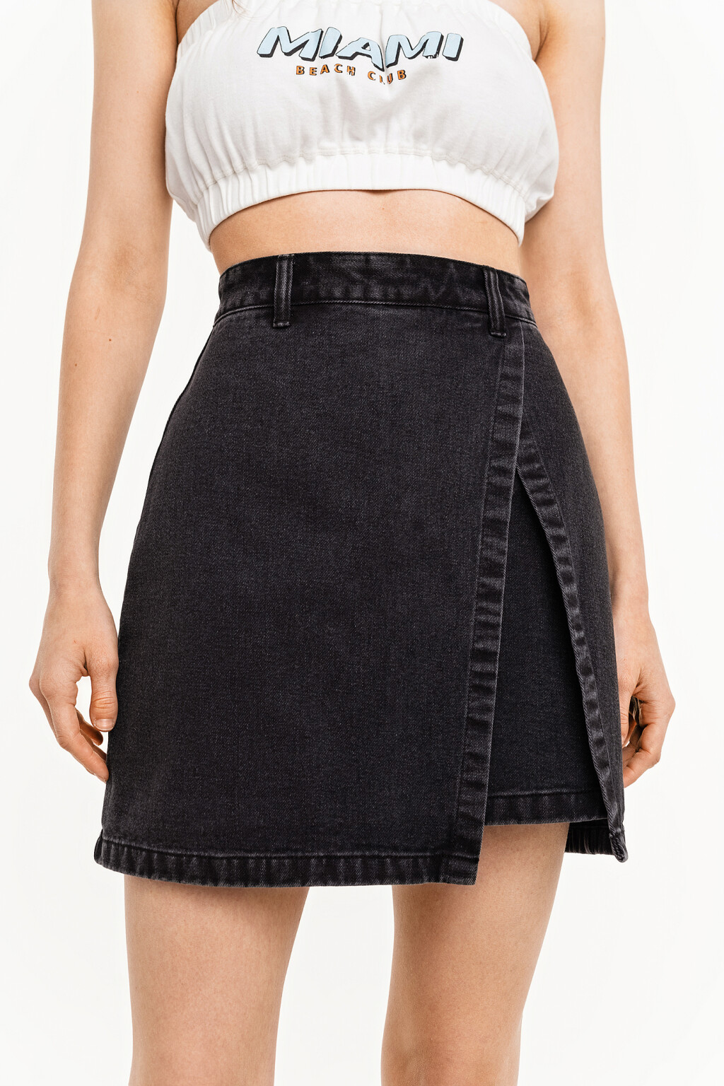 юбка джинсовая женская - цвет черный - 2