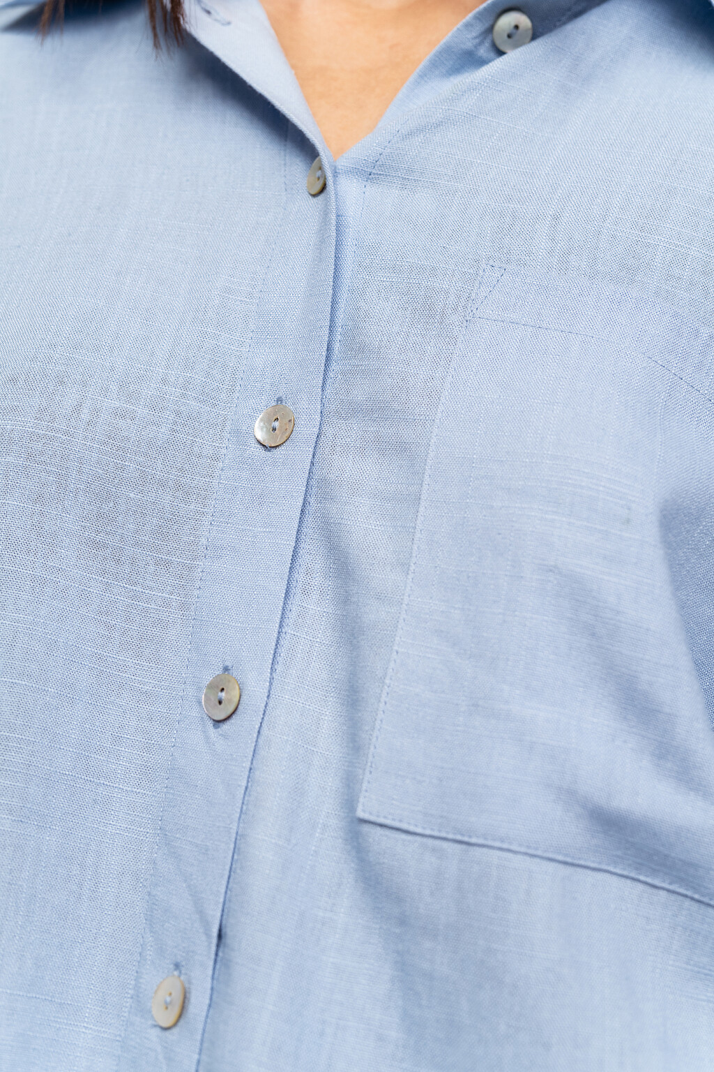 рубашка вискозная oversize - цвет голубой - 5