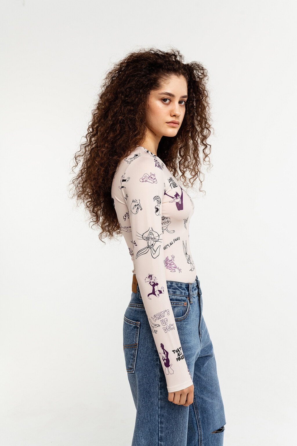 блузка (боди) женская - цвет бежевый - 3