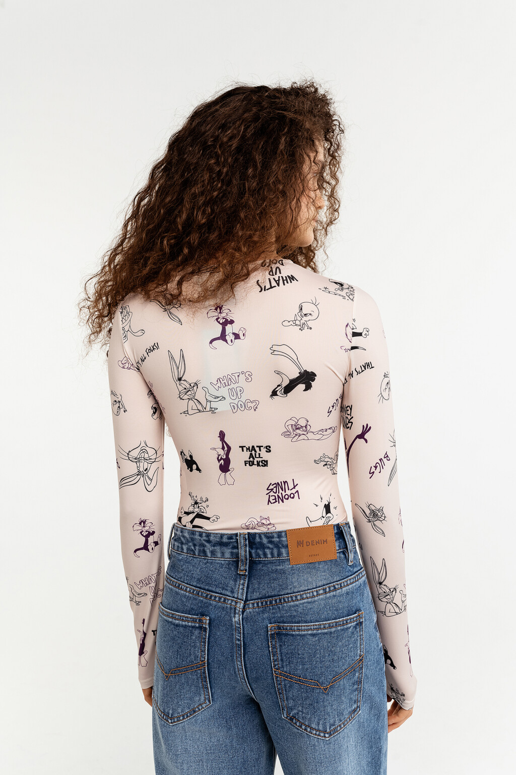 блузка (боди) женская - цвет бежевый - 4