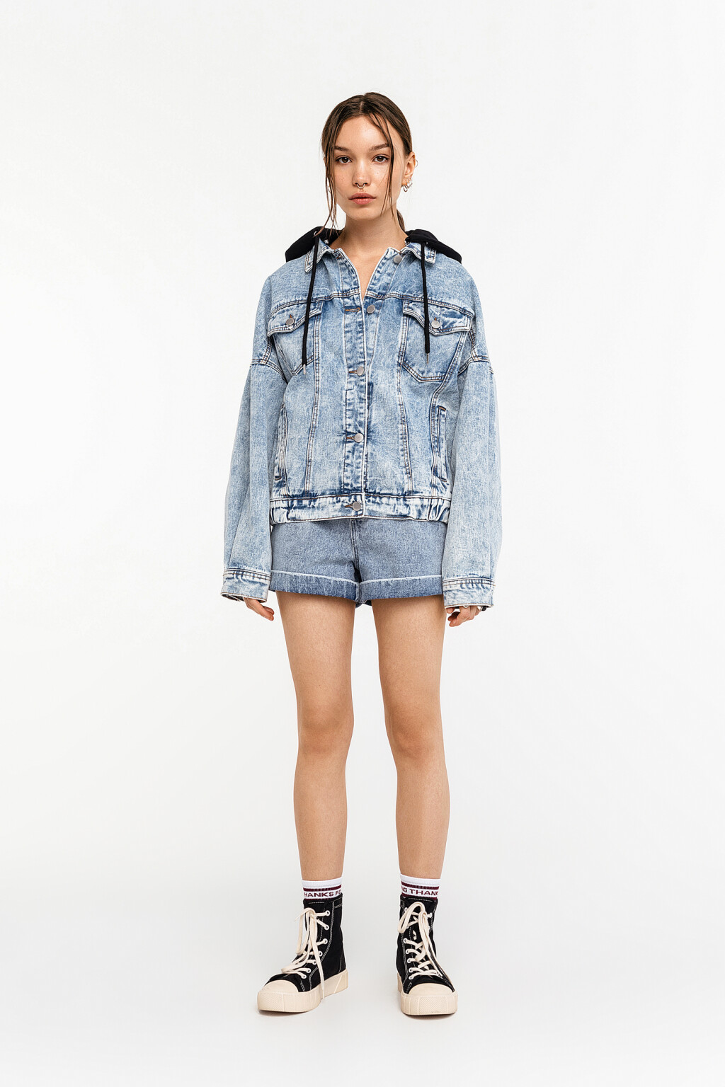 куртка джинсовая женская - цвет голубой - 1