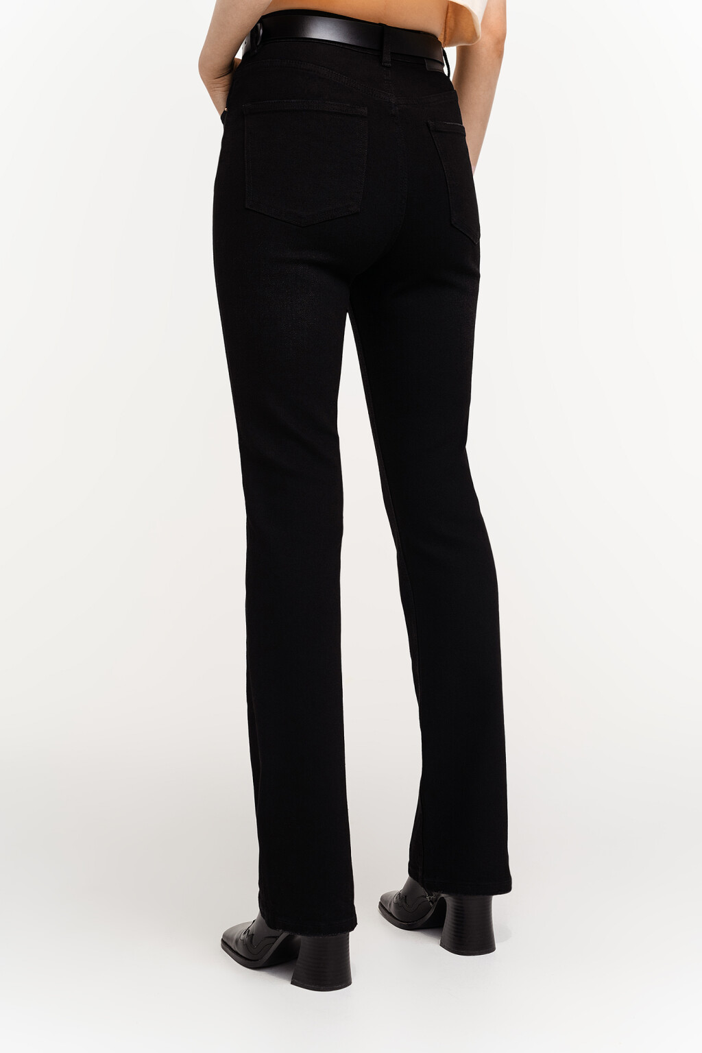 брюки джинсовые женские - цвет черный - 4