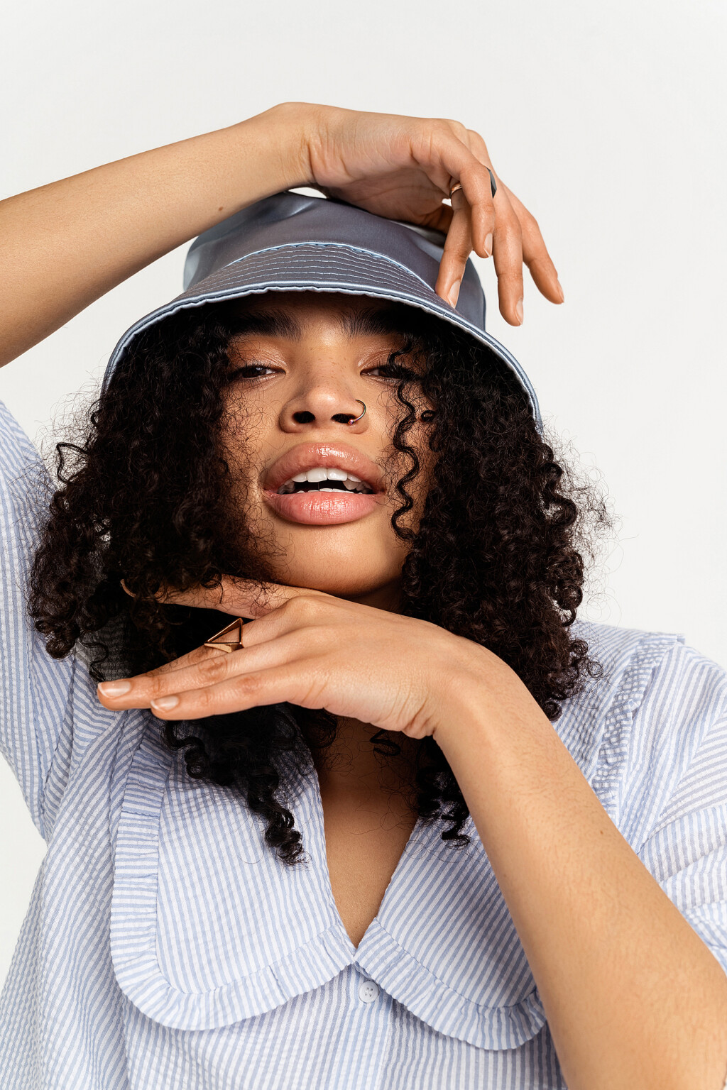 панама женская - цвет голубой - 1